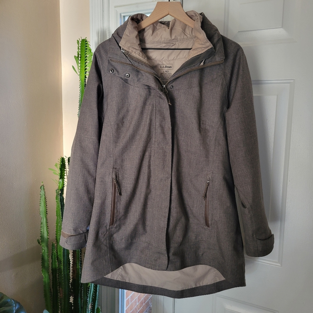 L.L. Bean Gray Hooded Women's Jacket